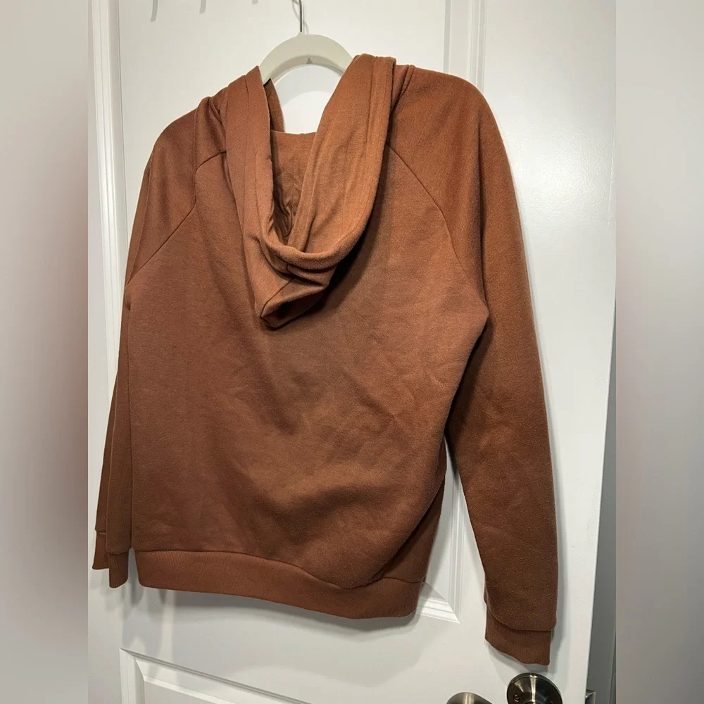 Primark Brown Zip Up Hoodie Size Medium - Picture 2 of 9